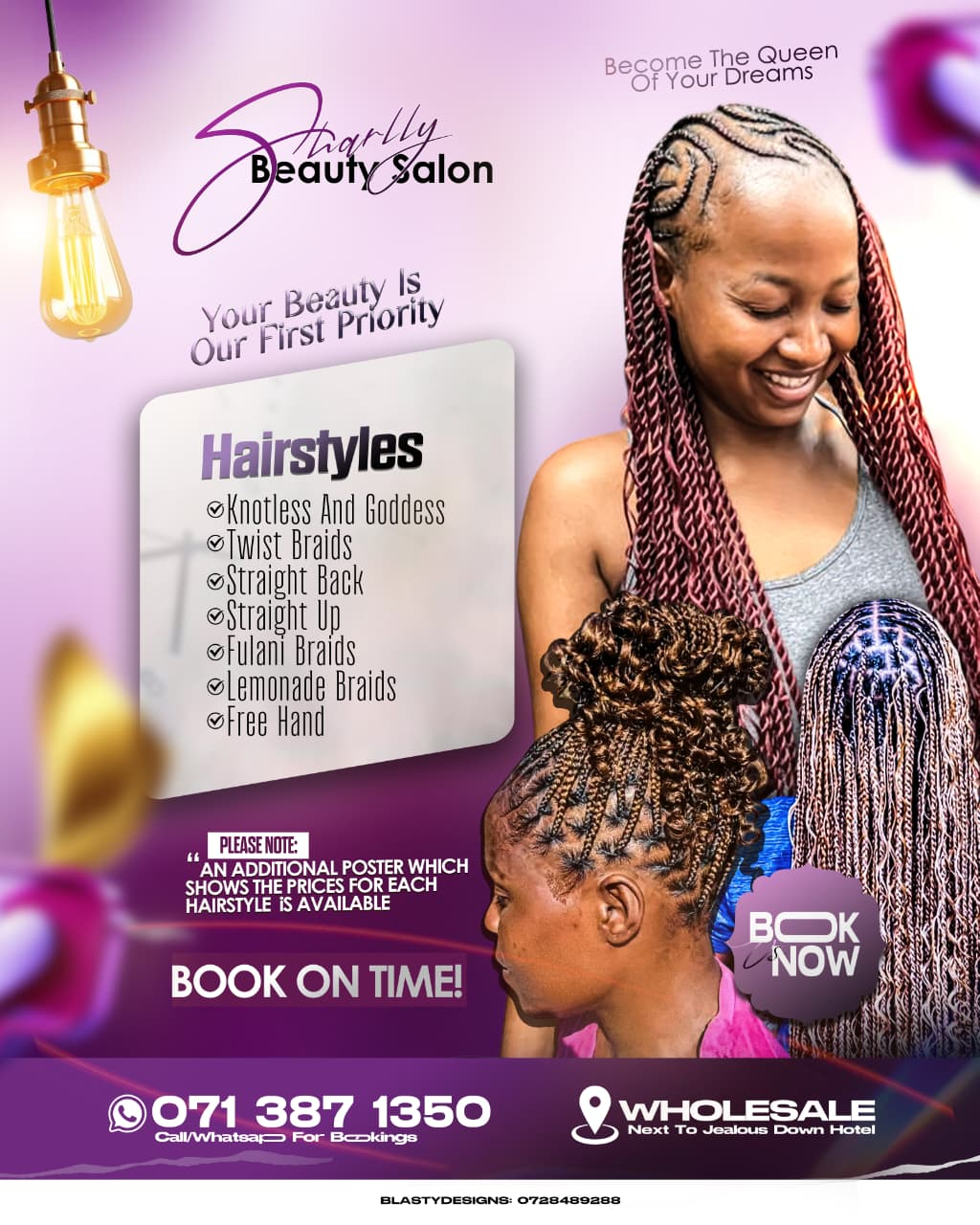 Starlly Beauty Salon promotional poster